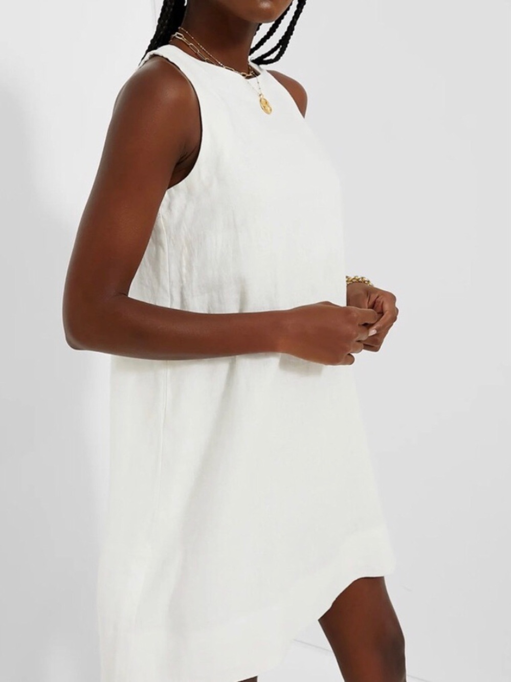 Tuckernuck White Linen Pauline Dress Sleeveless - Picture 2 of 5